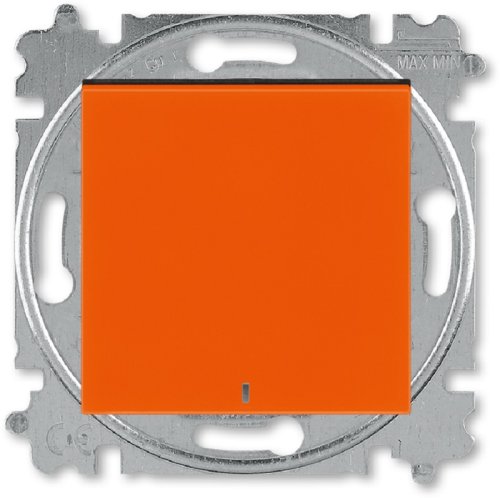 Выключатель с подсветкой без рамки ABB EPJ Levit 1-кл. оранжевый/дымчатый чёрный фото Выключатель с подсветкой без рамки ABB EPJ Levit 1-кл. оранжевый/дымчатый чёрный картинка